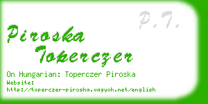 piroska toperczer business card